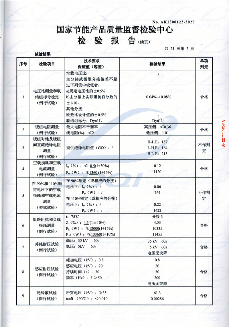 高低压试验报告-S11-1250朝天朝天朝天油浸式变压器-2.jpg